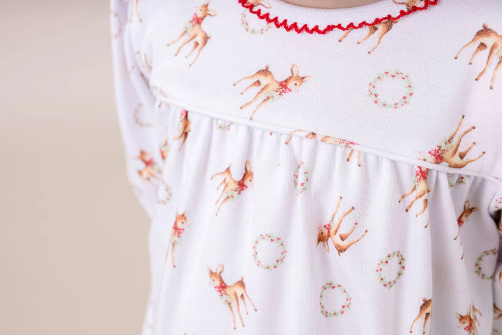 May I Bubble Long Sleeve Print With Red Picot Mother