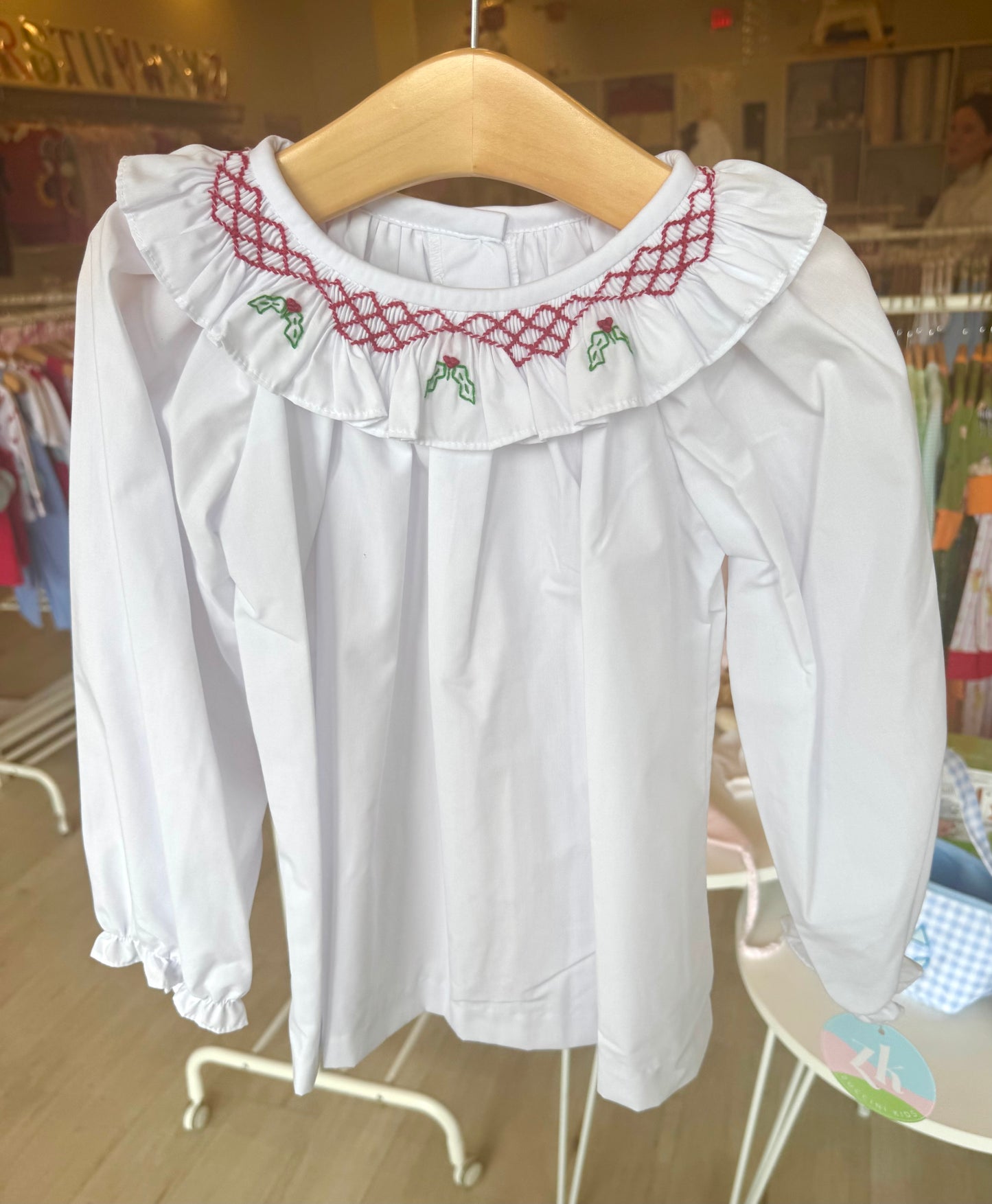 Red Flower Scarlett Blouse