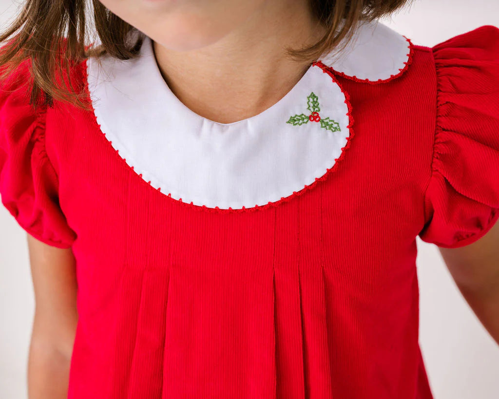 Eloise Dress High Point Red Corduroy Merry