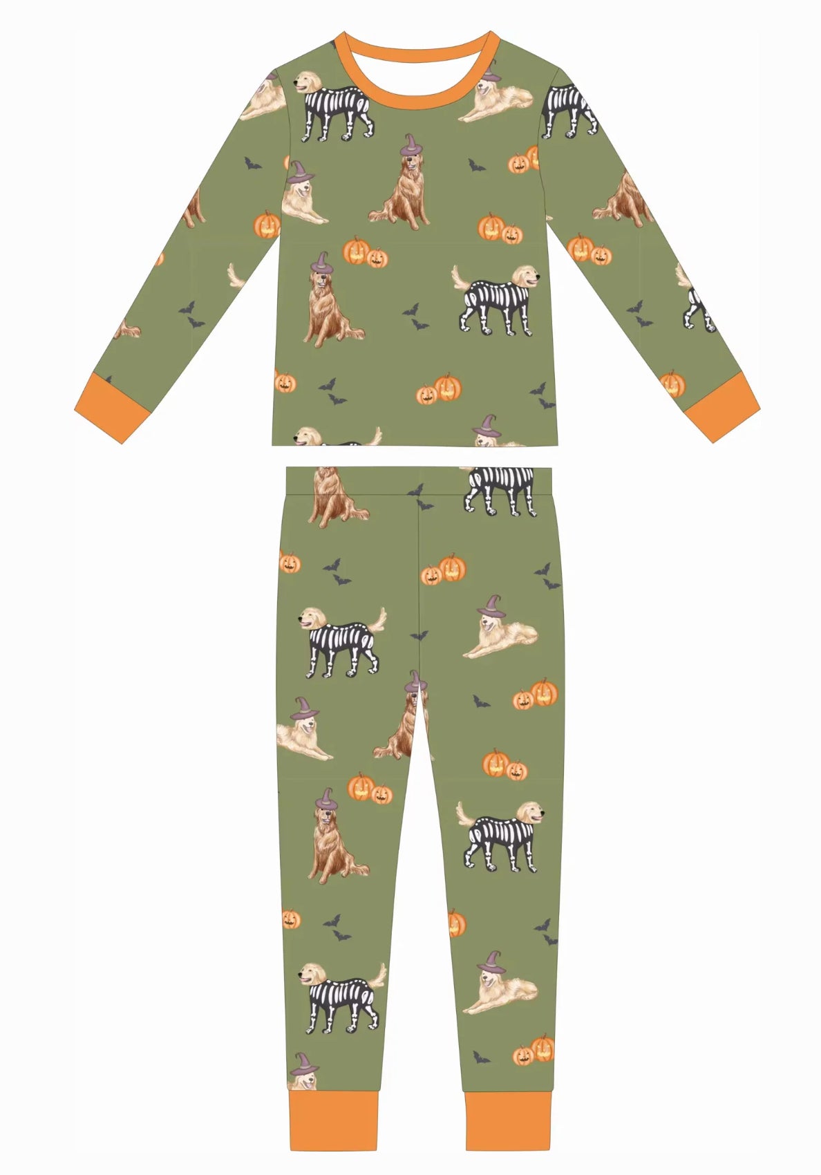 Halloween Green Golden Pajamas