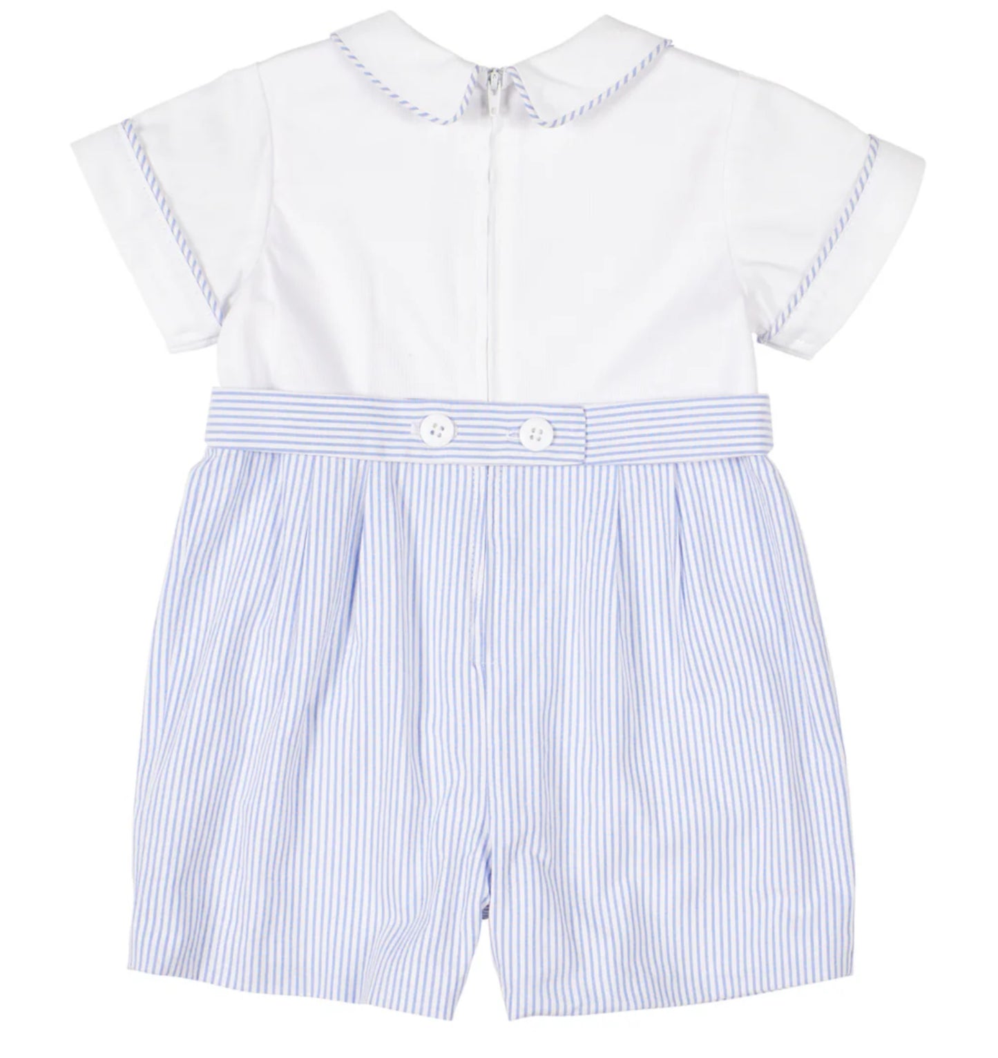 Seersucker One Piece Shortall