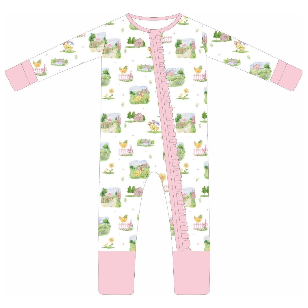 Ruffle Zip Up Jammies