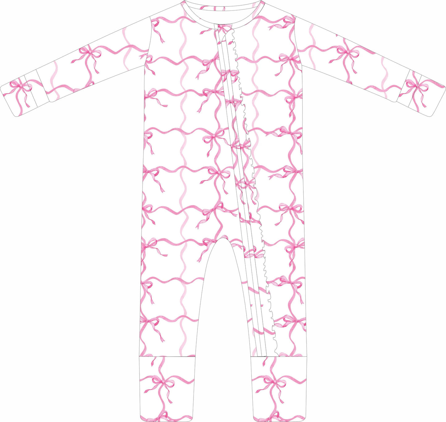 Ruffle Zip Up Jammies