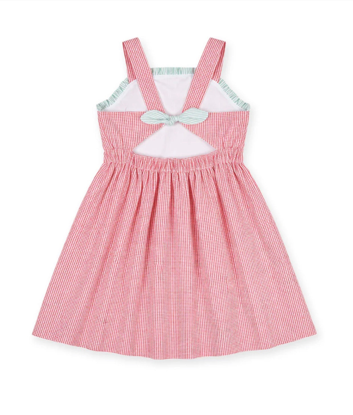 Check Seersucker Dress w/ Watermelon