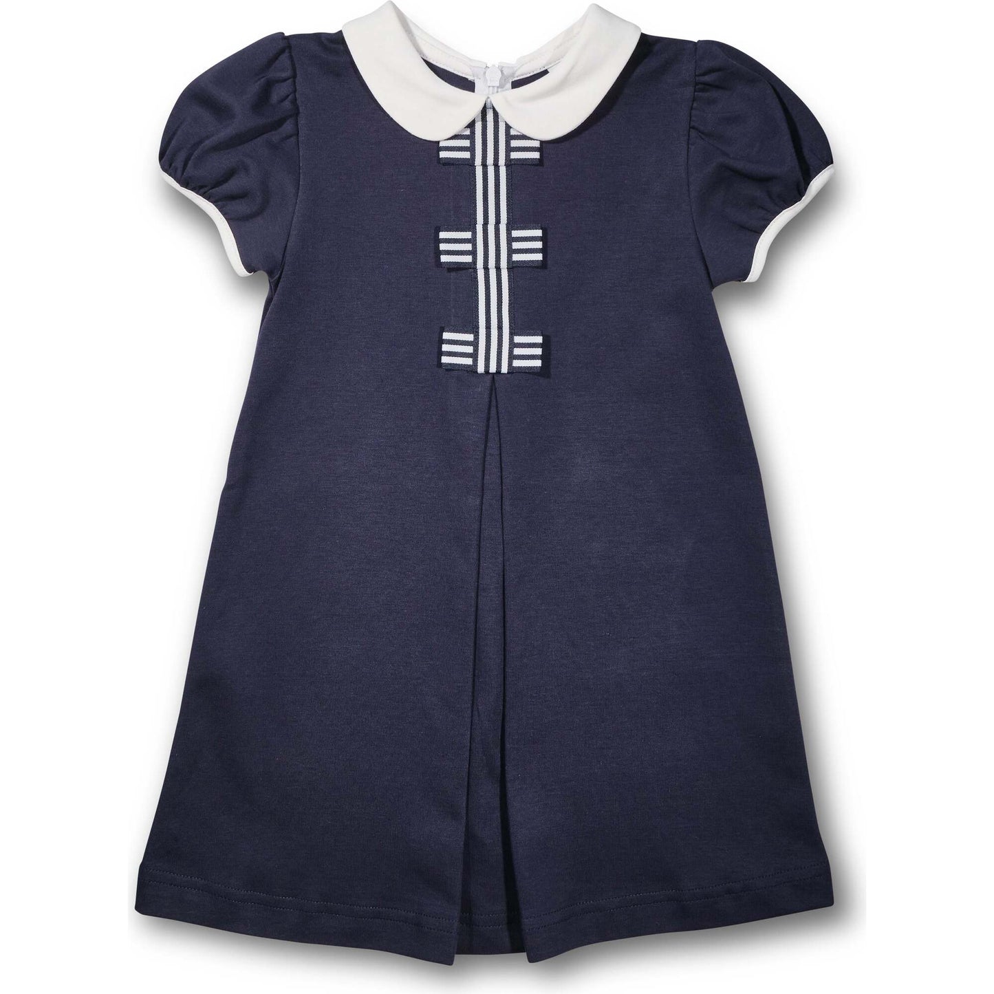 Knit Dress With Stripe Ribbon Bows