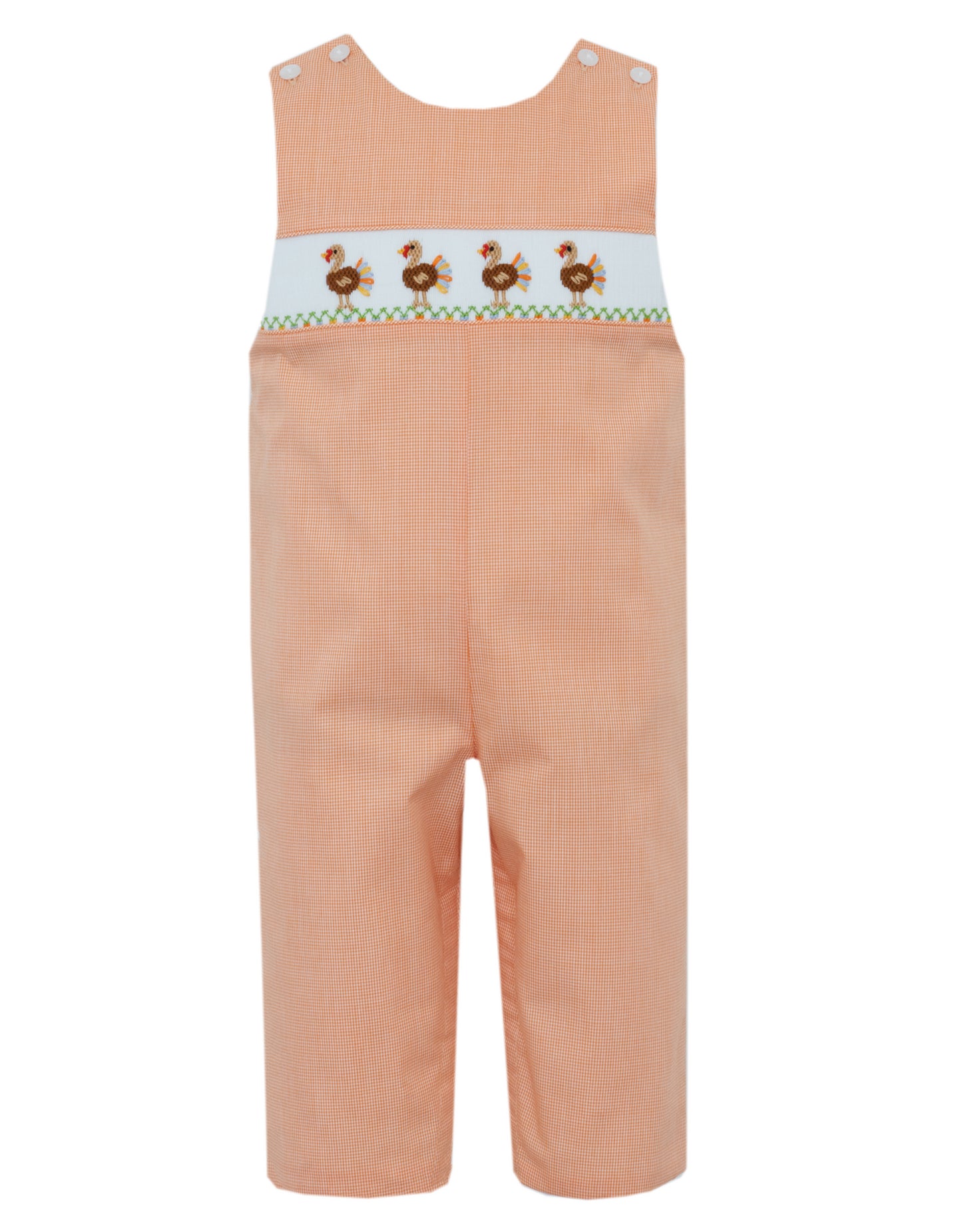 Orange Turkey Boy's Microcheck Boy's Long Jon Jon