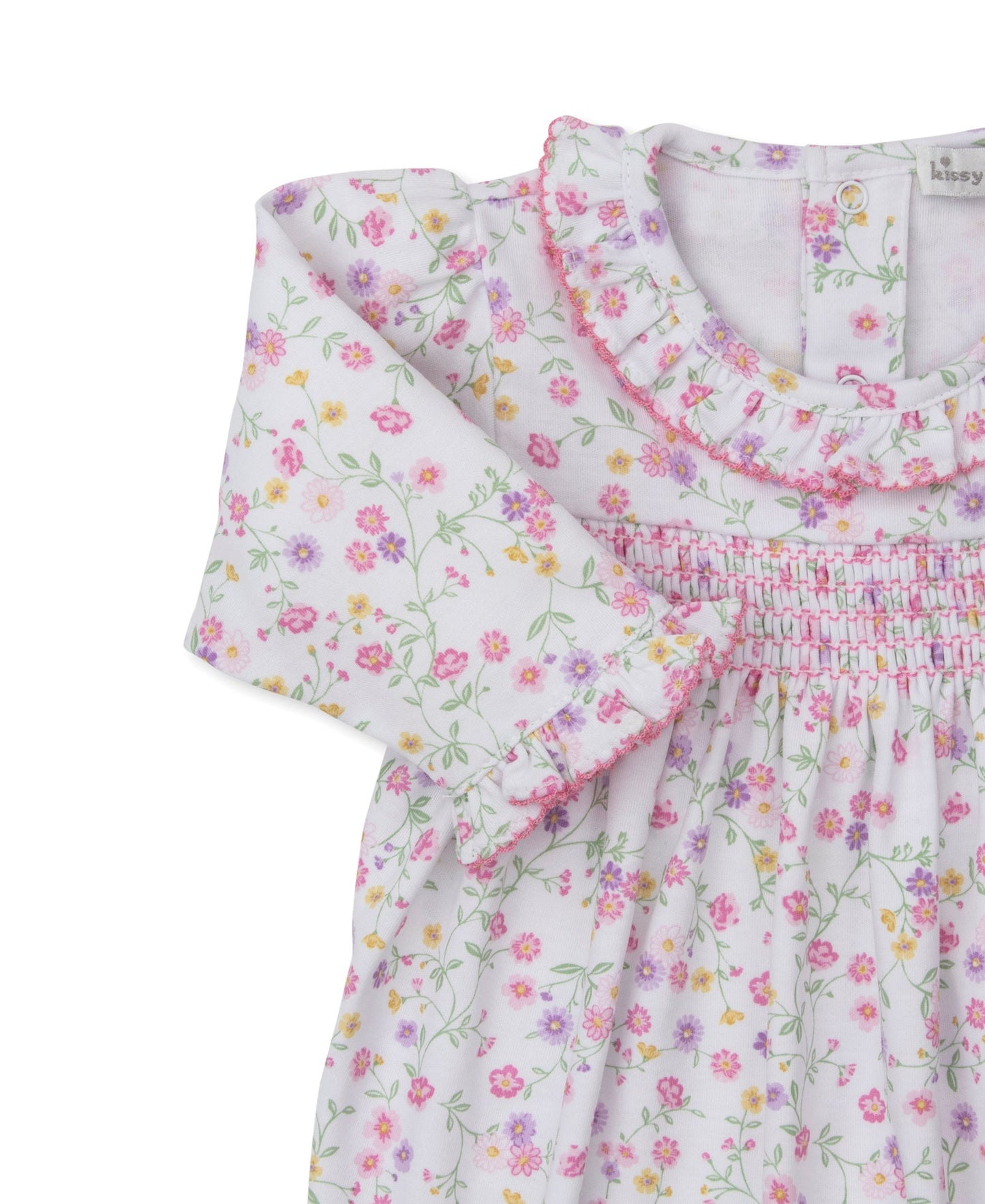 Autumn Gardens Playsuit Print Smocked