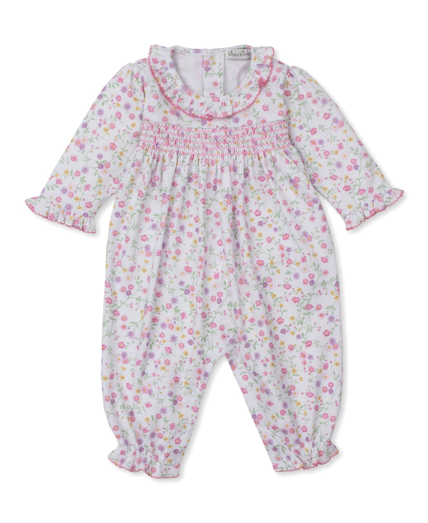 Autumn Gardens Playsuit Print Smocked