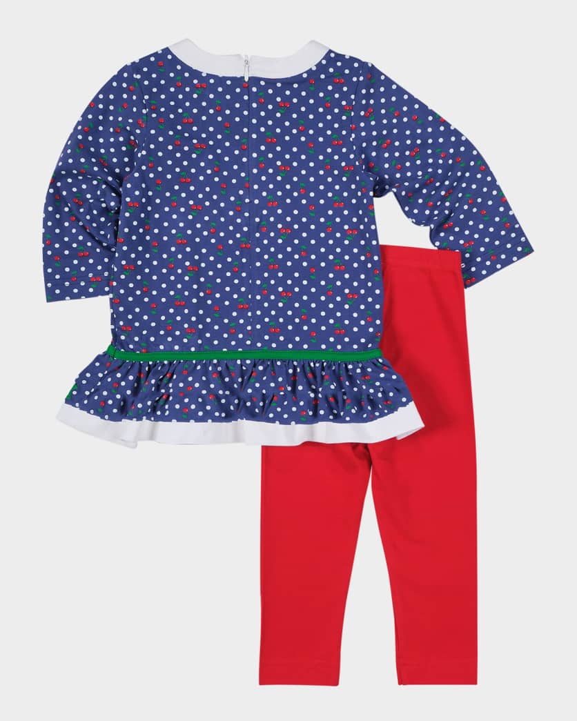 Polka Dot Cherry Knit Tunic Set