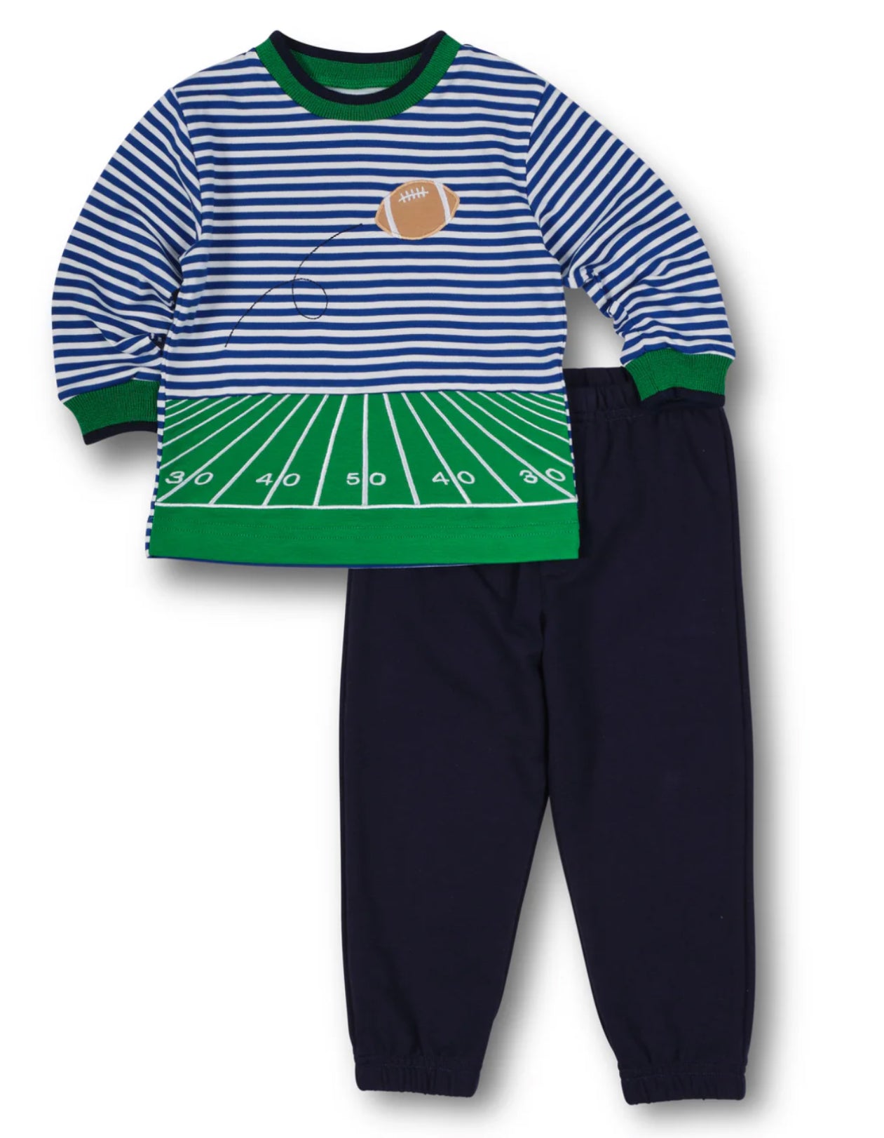 Stripe Knit Shirt With Football Field