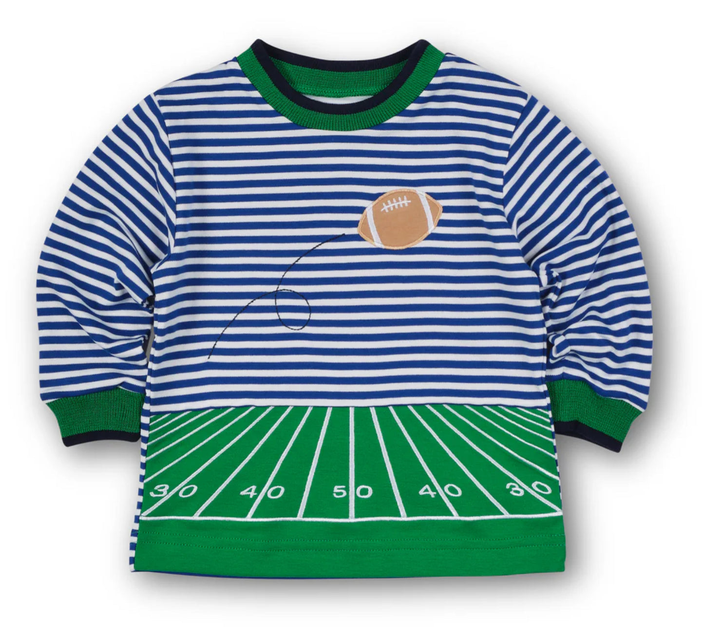 Stripe Knit Shirt With Football Field