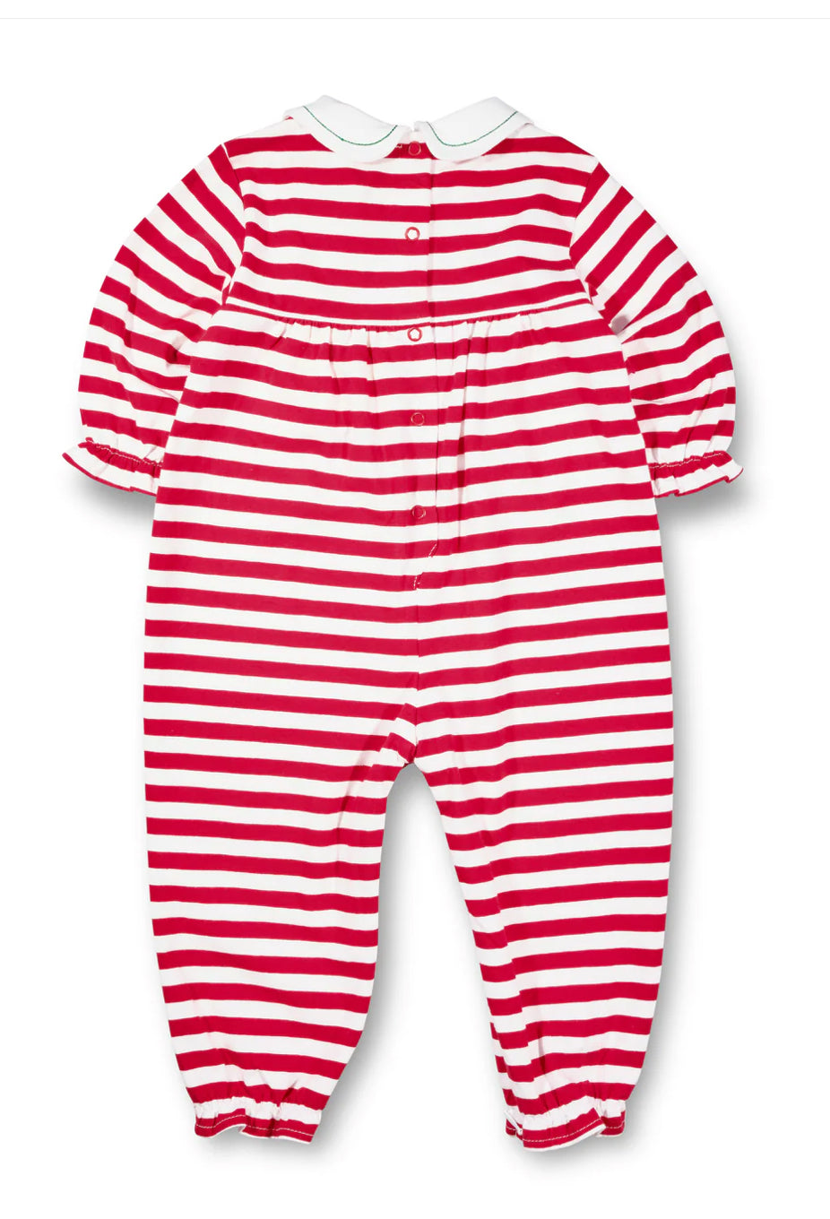 Stripe Knit Longall With Embroidered Holly