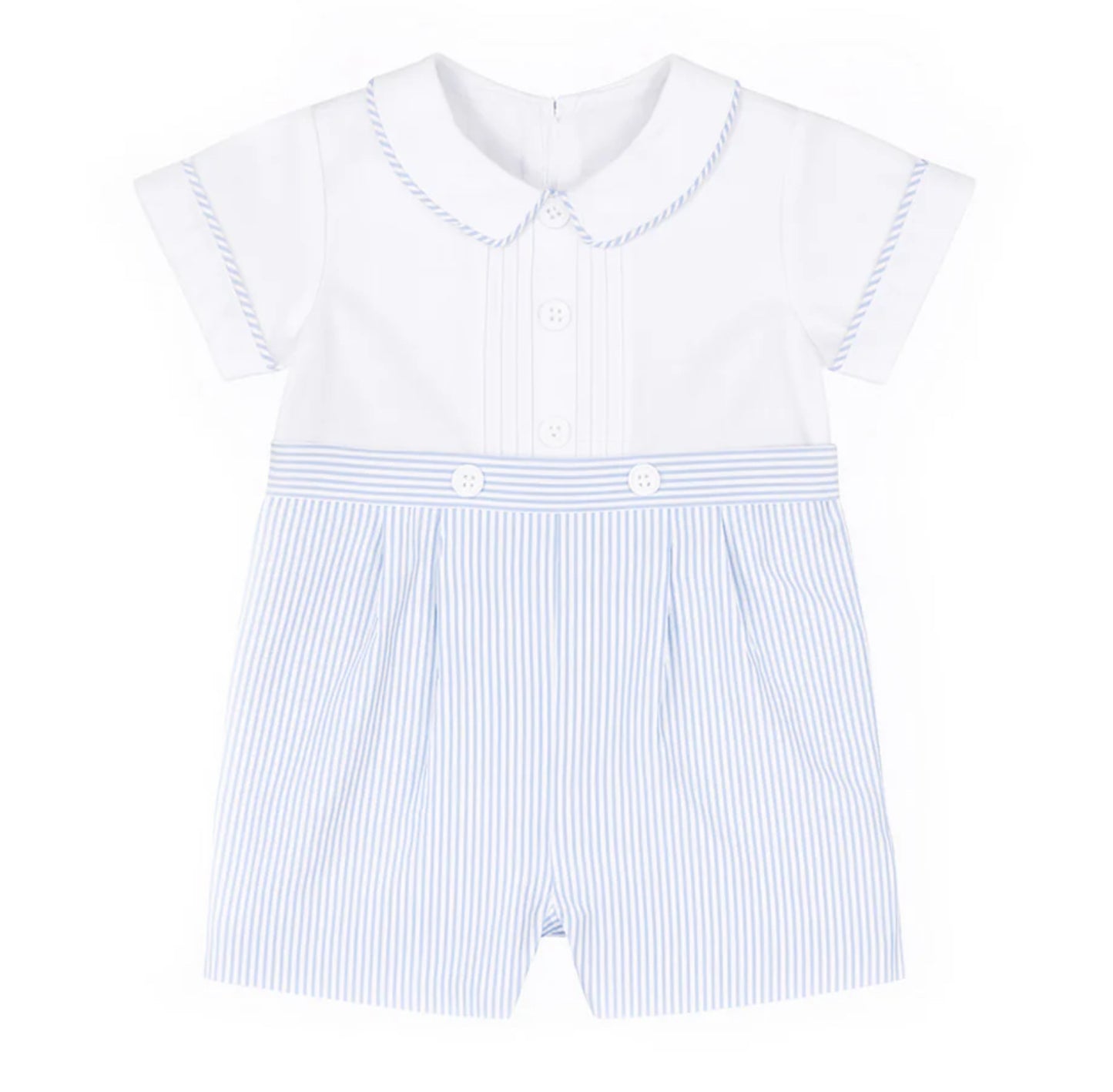 Seersucker One Piece Shortall