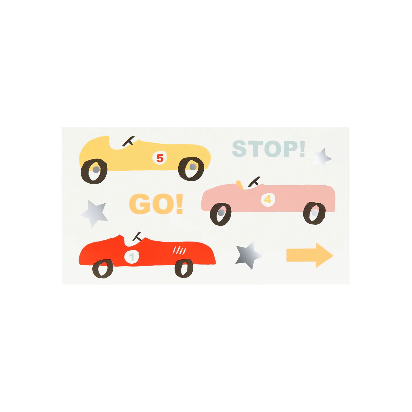 Race Car Temporary Tattoos