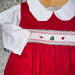 CLB Holiday Medley Jumper Set w/ Hand Smocked