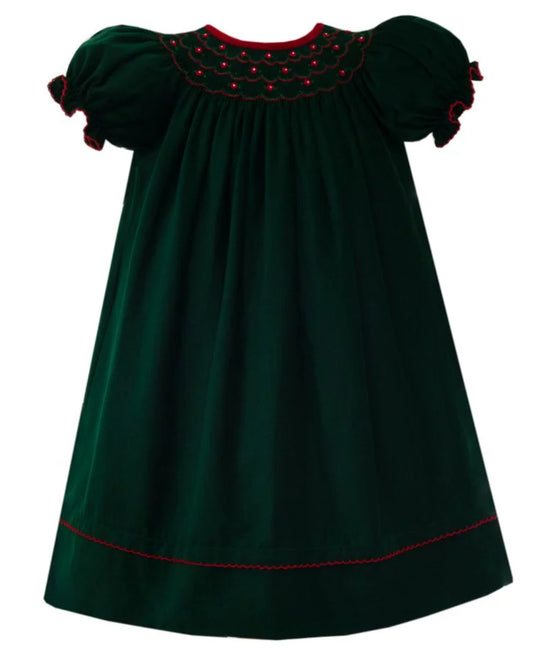 Elizabeth Corduroy Bishop Wired Velvet Trim S/S