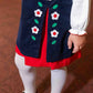 Corduroy Jumper With Flowers