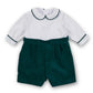 Pique and Velvet Short Sleeve All in One Shortall