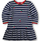 Stripe Knit Dress With Embroidered Holly Dress