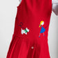 Pique Knit Jumper With Girl Walking Dog