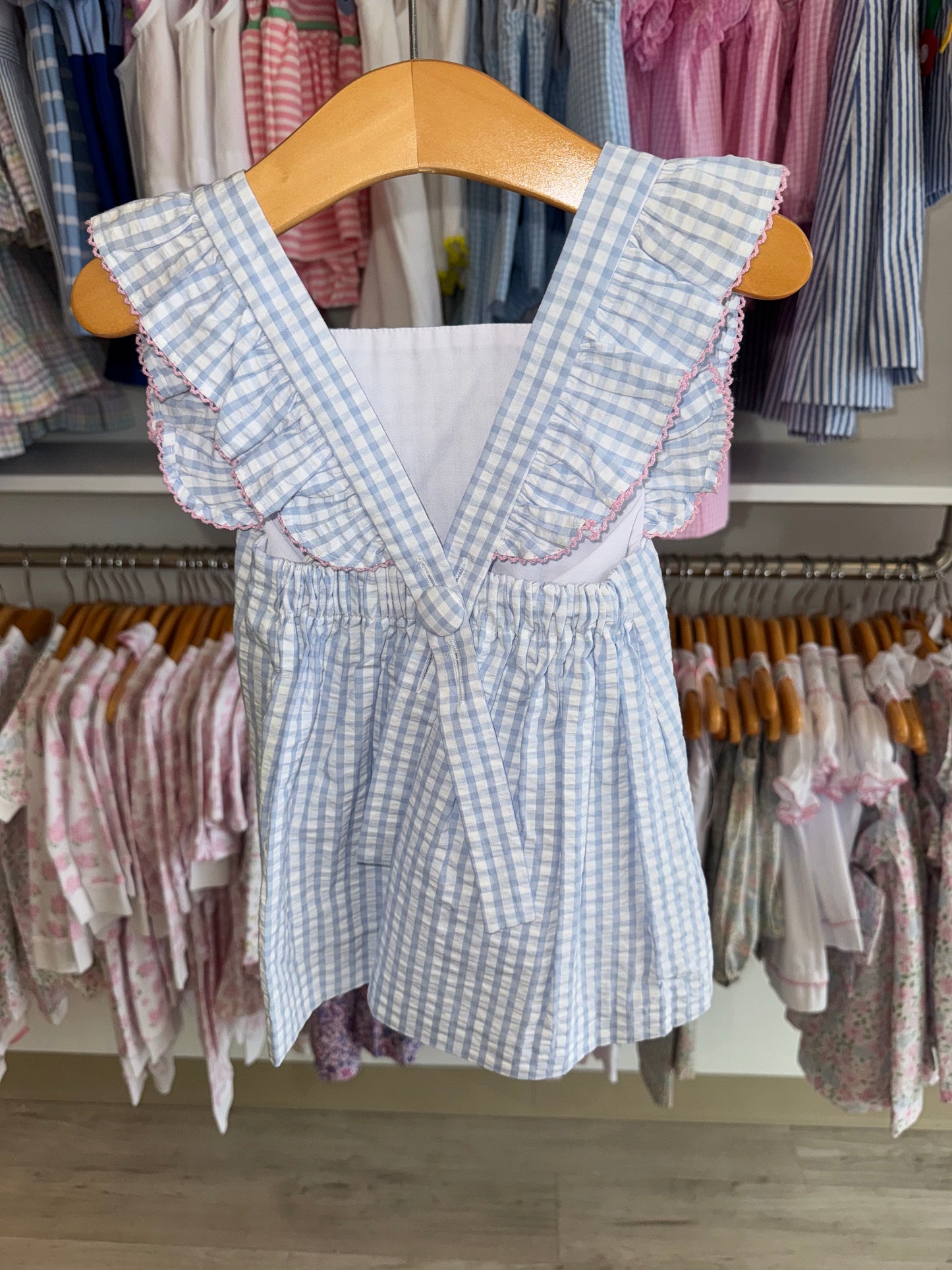 Skye Dress W/ Pink Picuet