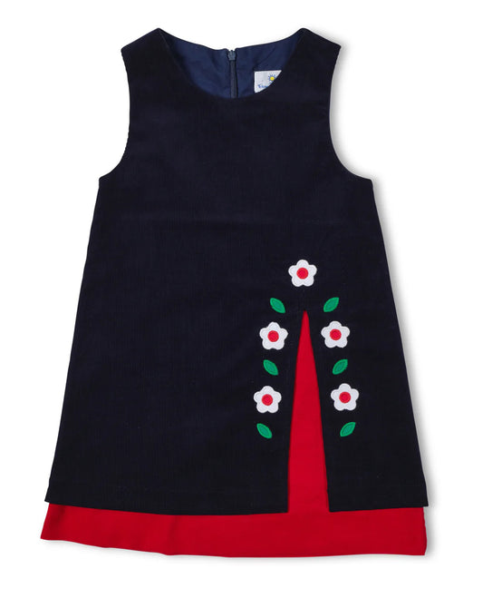 Corduroy Jumper With Flowers