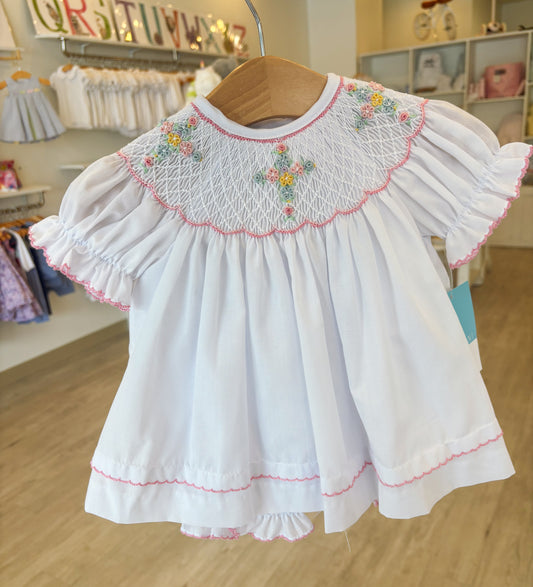 Cross Girl's Bishop Bloomer Set