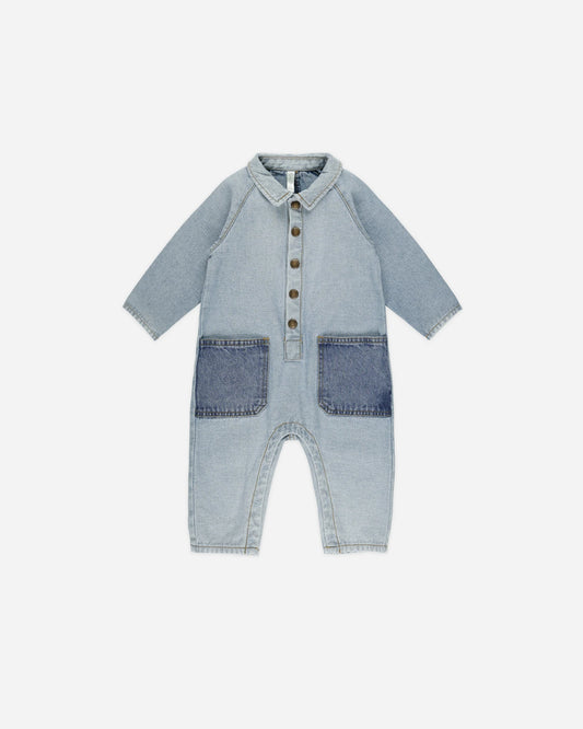 Collared baby jumpsuit