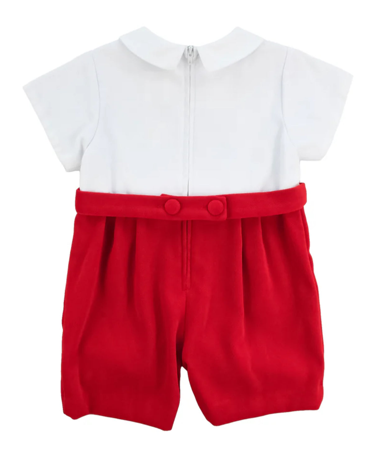 Pique and Velvet Short Sleeve All in One Shortall
