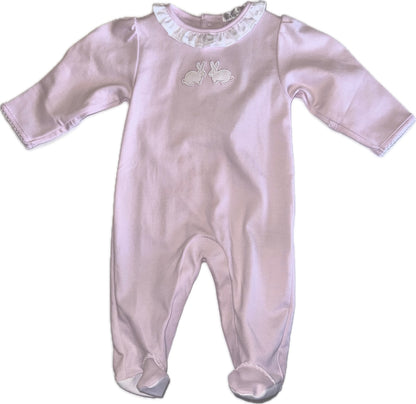 Pique Twin Bunnies Footie