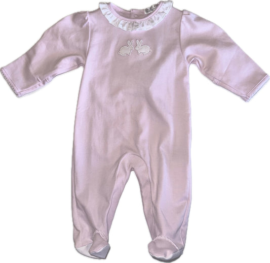 Pique Twin Bunnies Footie