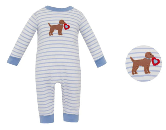 Valentine Blue Stripe Boys Longall