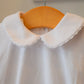 Long Sleeve Peter Pan Collar Shirt with Ric Rac trim