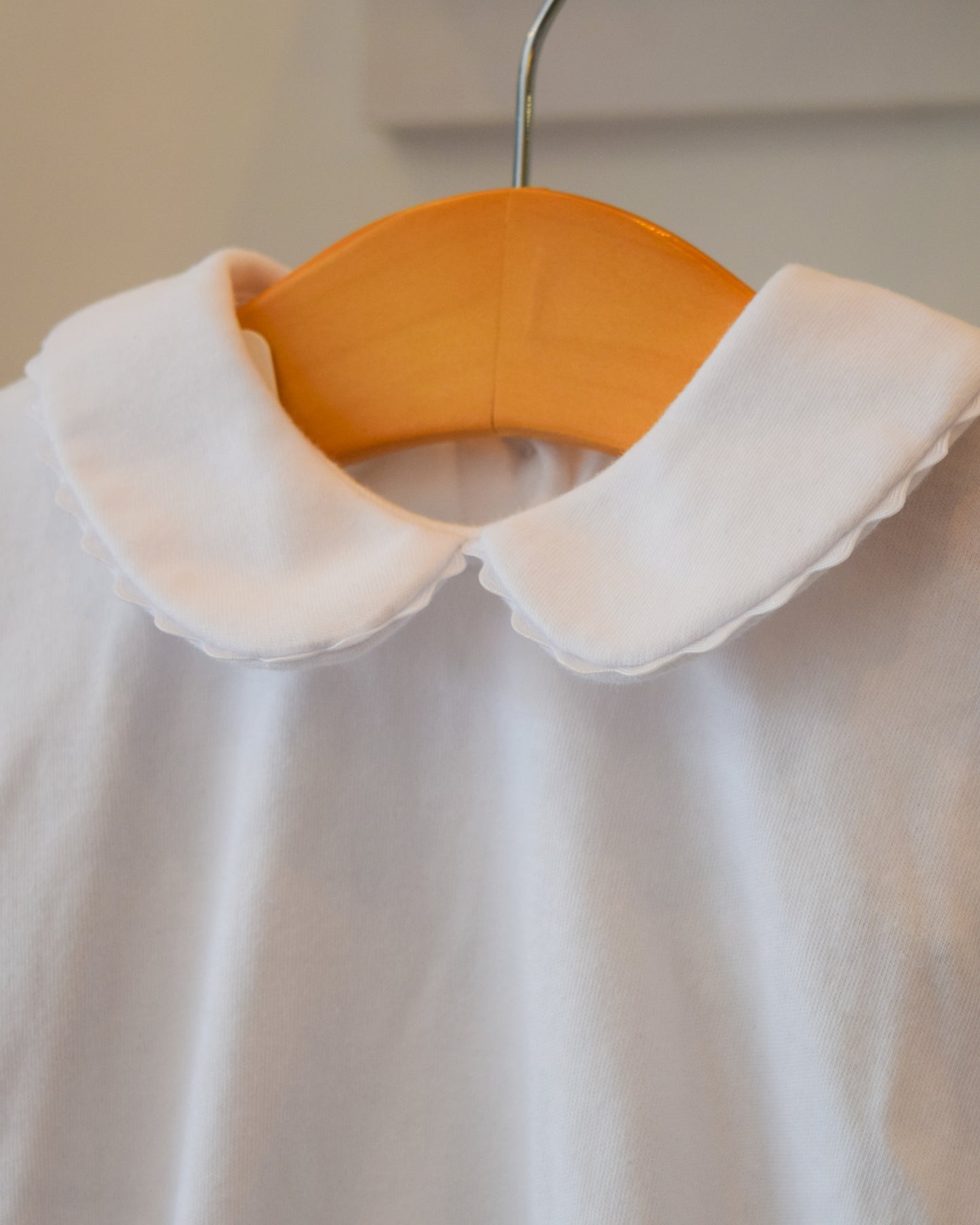 Long Sleeve Peter Pan Collar Shirt with Ric Rac trim