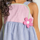 Seersucker Dress With Flowers