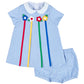Printed Pique Dress and Bloomer with Flowers