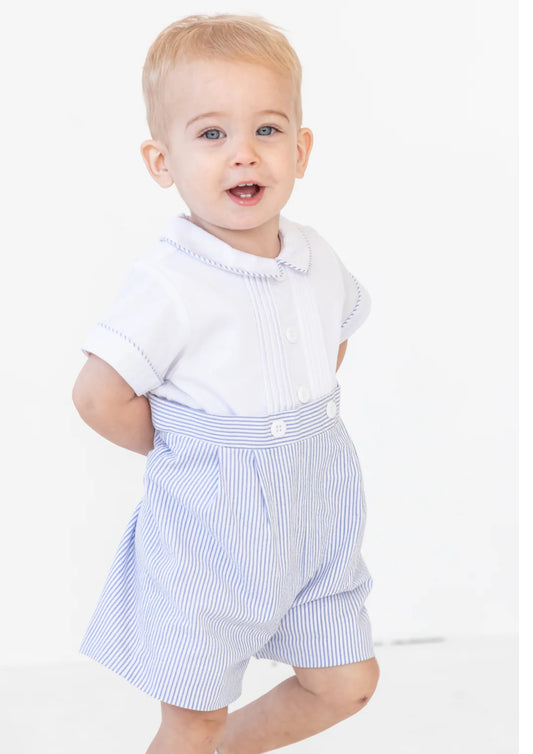 Seersucker One Piece Shortall