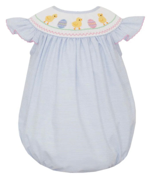 Easter Chicks Girl's Tiny Stripe Angel Wing Bishop Bubble