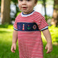 Stripe Knit Shortall With Nautical Applique