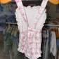 Bubble Romper w/ Ruffle Trim