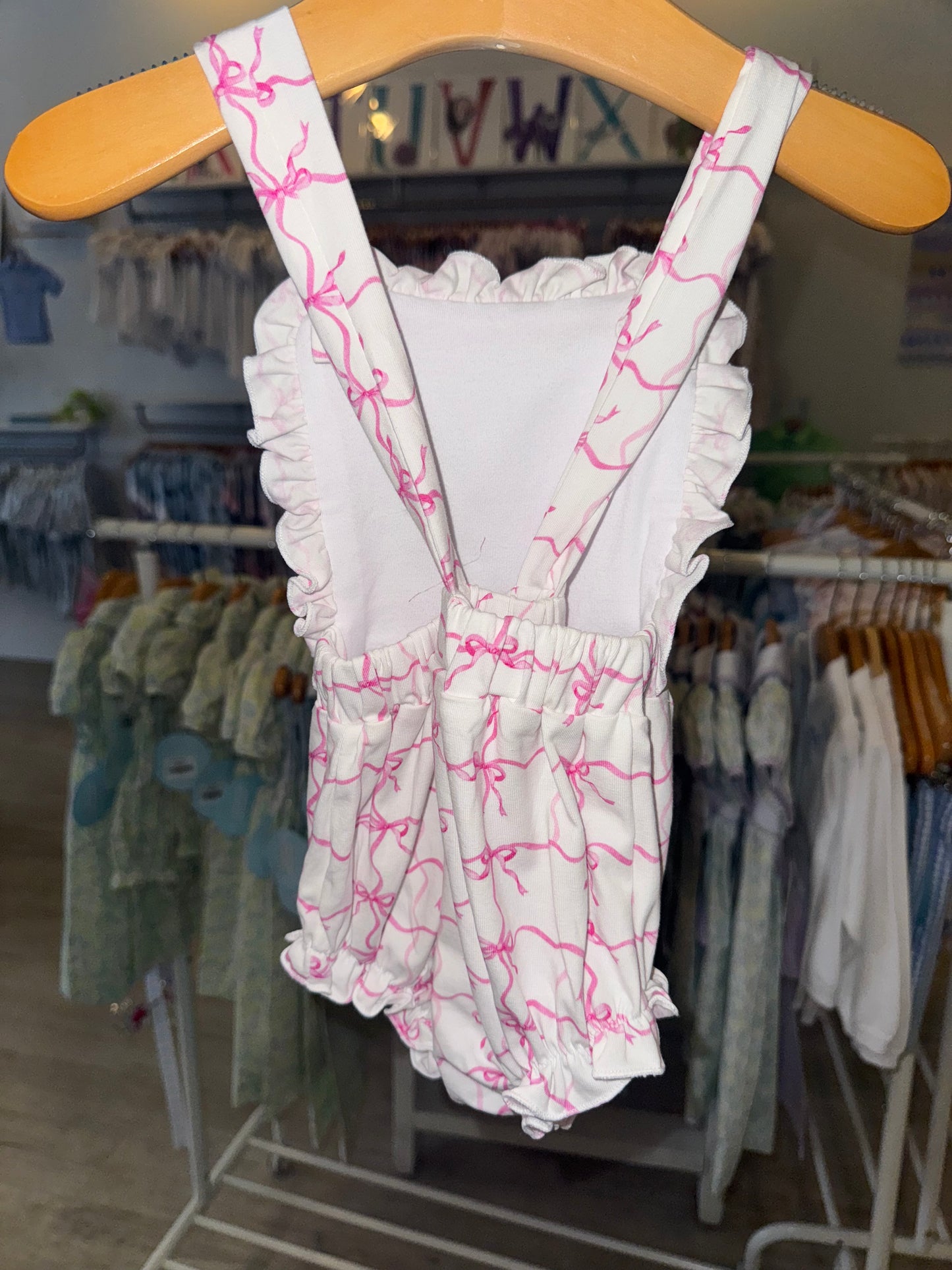 Bubble Romper w/ Ruffle Trim