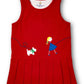 Pique Knit Jumper With Girl Walking Dog
