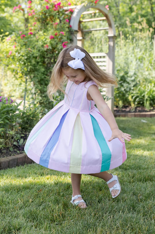 Multicolor Pleated Dress