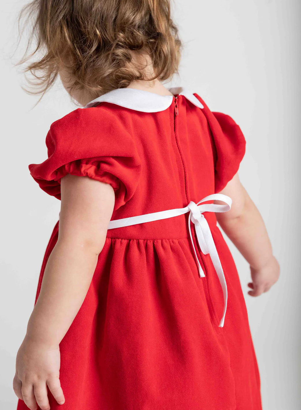 Velvet Waist Dress With Flowers