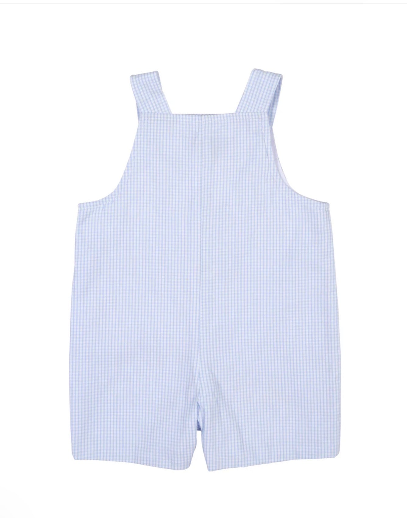 Check Seersucker Shortall With Golf Cart
