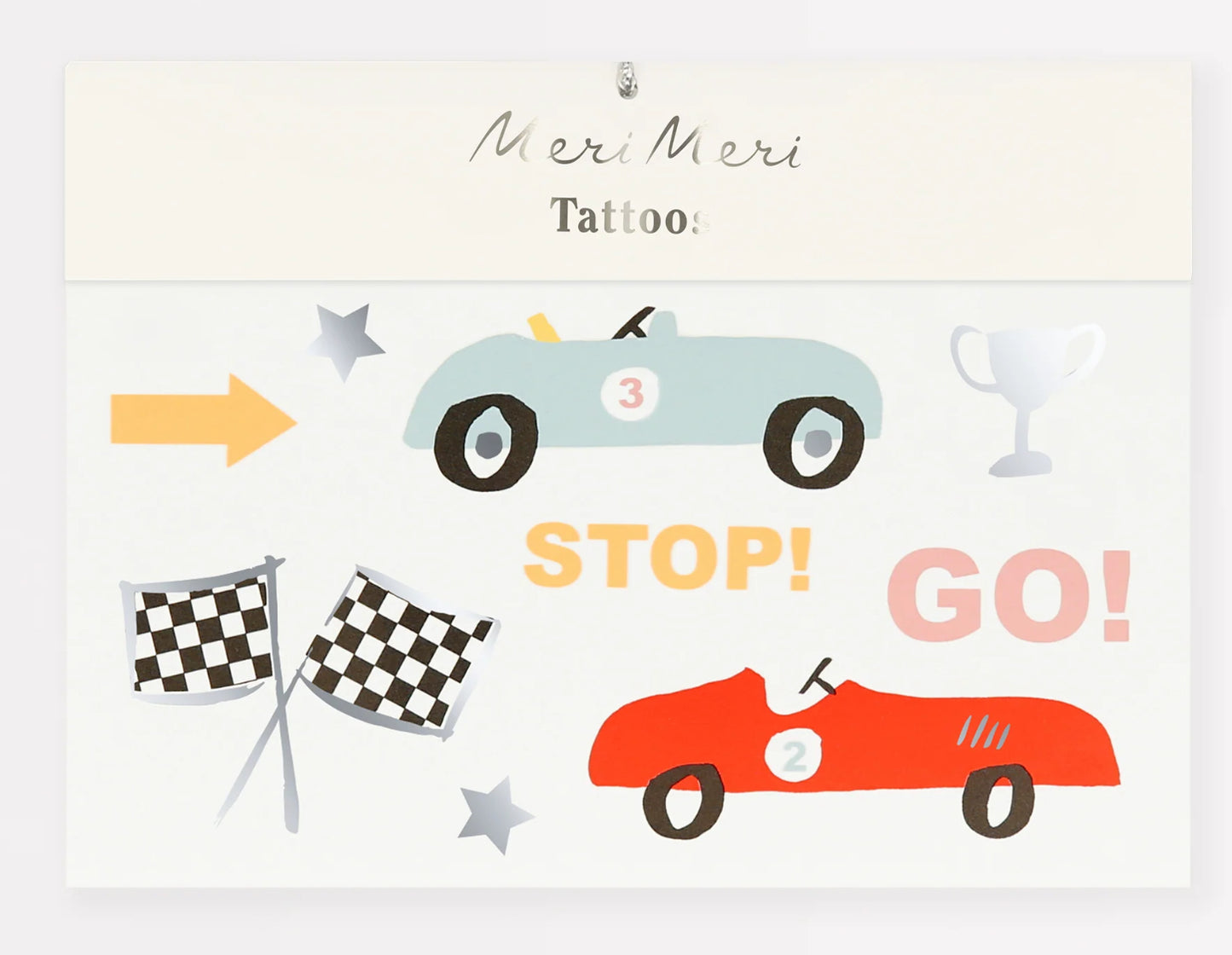Race Car Temporary Tattoos