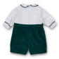 Pique and Velvet Short Sleeve All in One Shortall