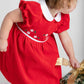 Velvet Waist Dress With Flowers