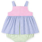 Seersucker Romper With Flower