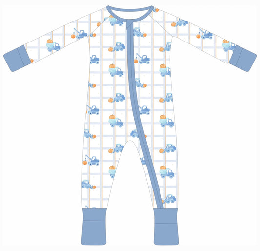 Blue Pumpkin Truck Pajamas